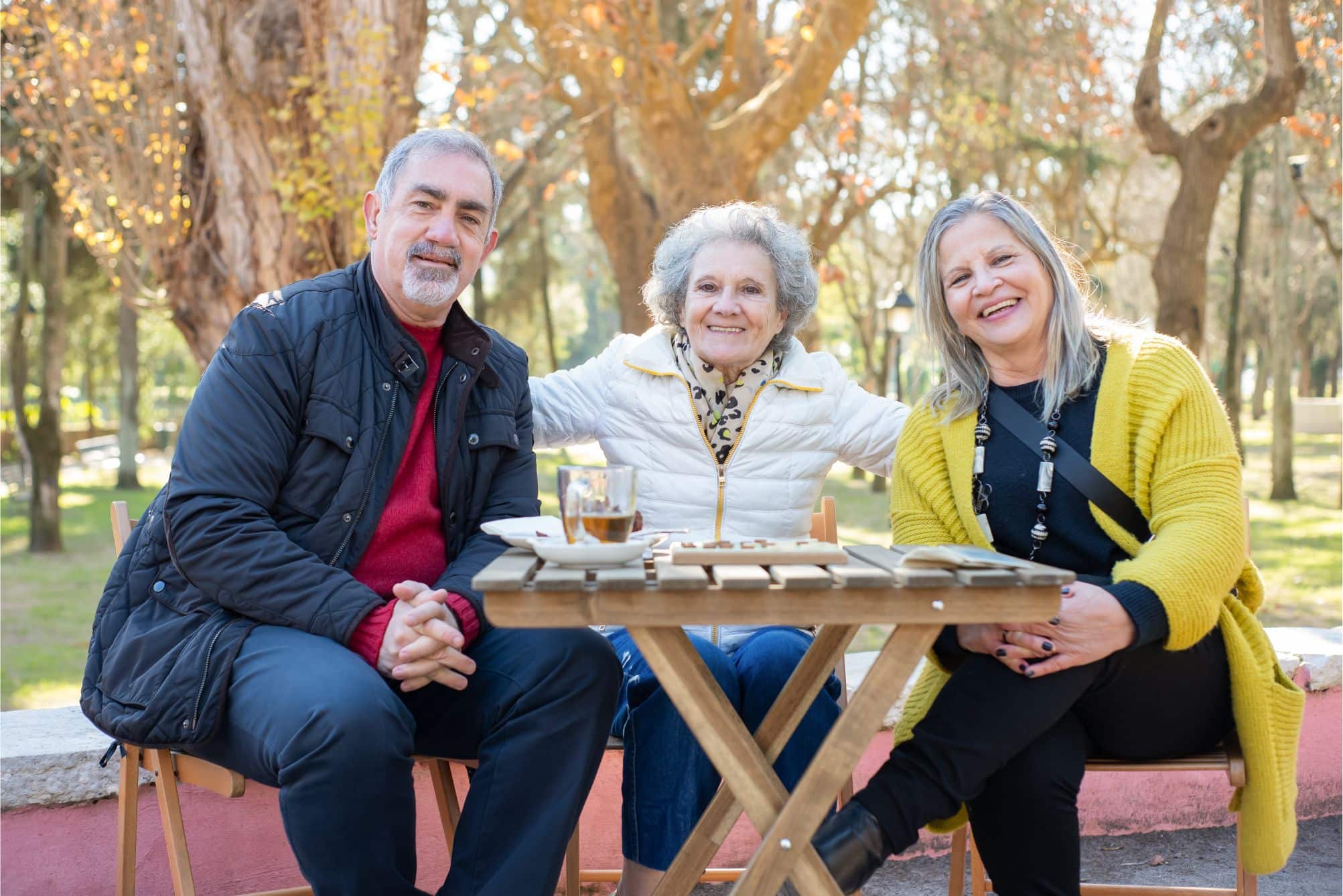 a group of people sitting at a table